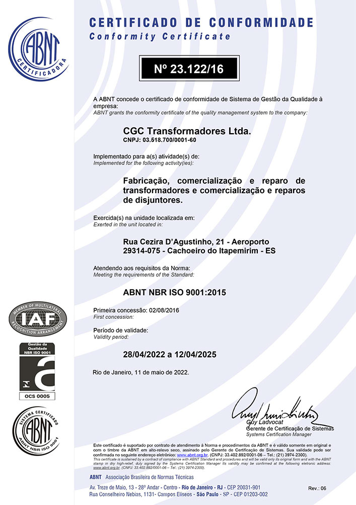 Certificado ISO 9001